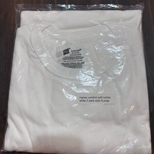 Hanes White ComfortSoft Crew Neck T-Shirts – 3-Pack